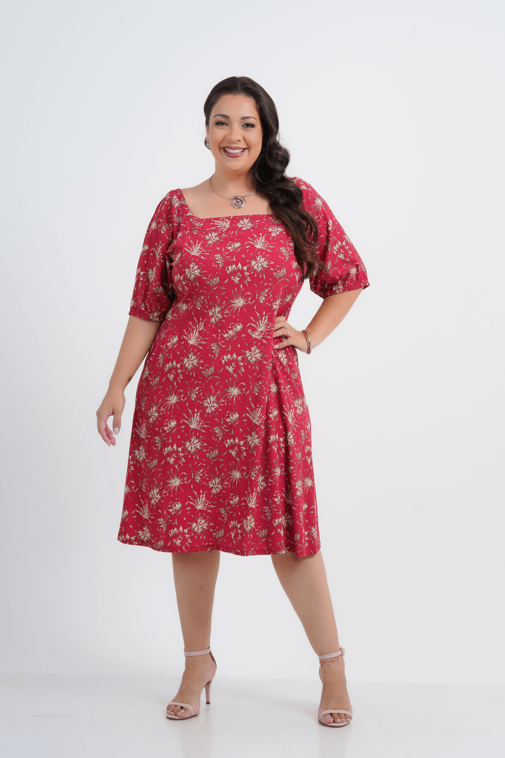 VESTIDO PLUS SIZE FEMININO MÉDIO JADE