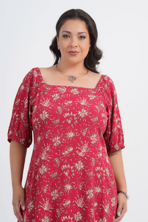 VESTIDO PLUS SIZE FEMININO MÉDIO JADE