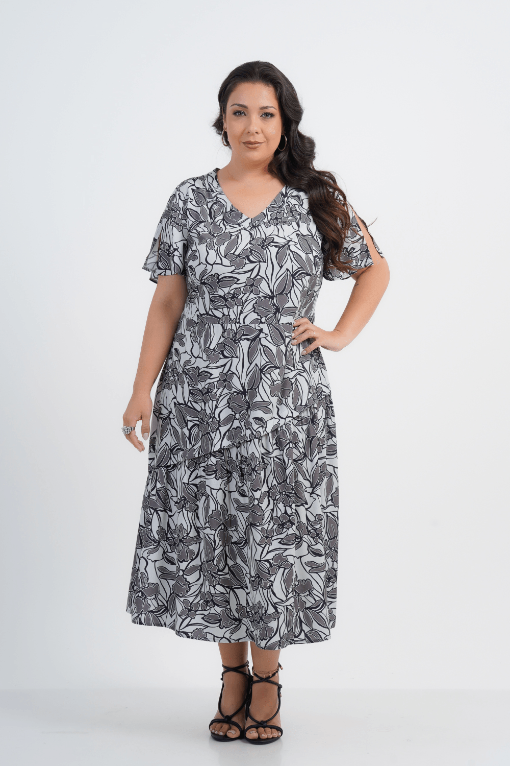 VESTIDO PLUS SIZE FEMININO MIDI LOUISE