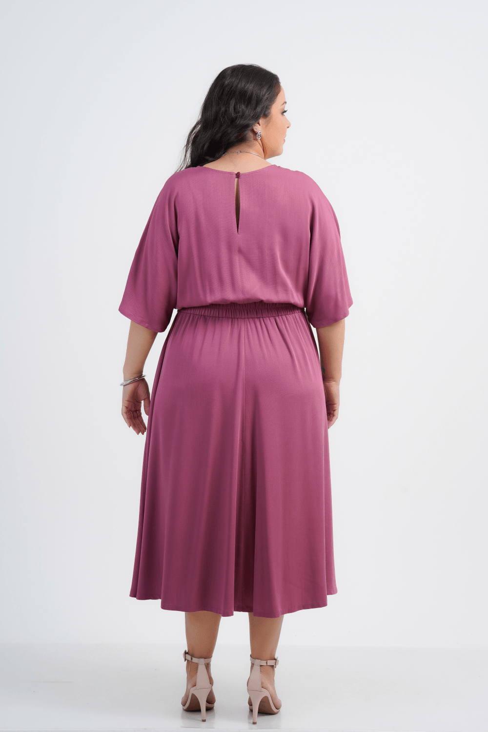 VESTIDO PLUS SIZE FEMININO MIDI MARIE - Program Moda | Moda Plus