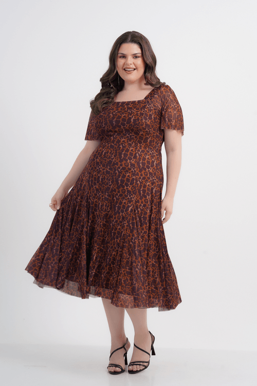 VESTIDO FEMININO MIDI TULE DANDARA