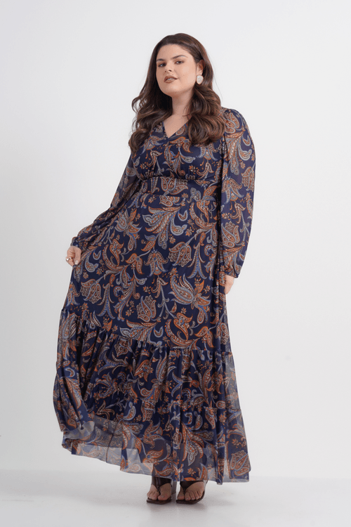 VESTIDO FEMININO LONGO TULE CASHMERE