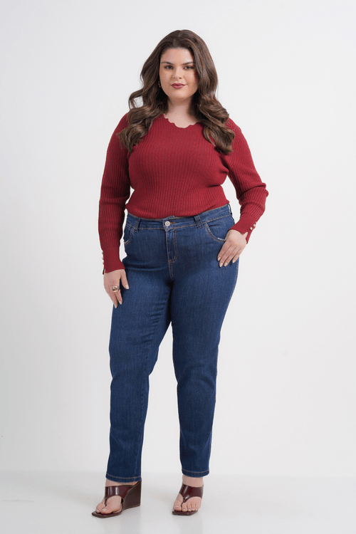 CALÇA PLUS SIZE FEMININO SKINNY JEANS OLYMPUS
