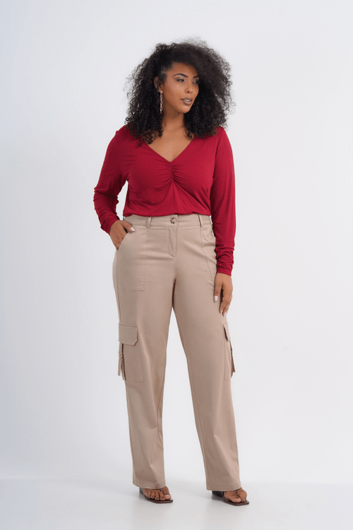 BLUSA FEMININO MANGA LONGA LILA
