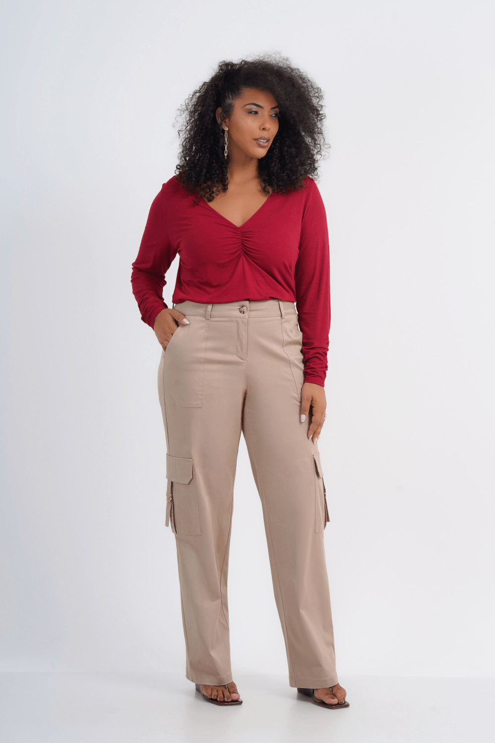 BLUSA FEMININO MANGA LONGA LILA