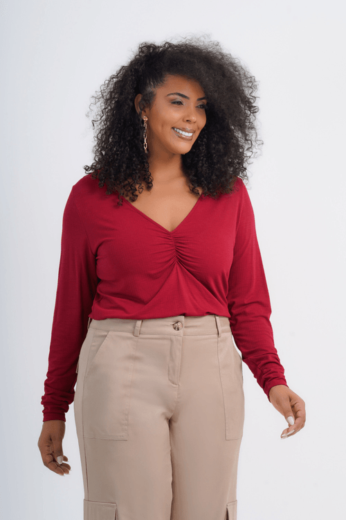 BLUSA FEMININO MANGA LONGA LILA