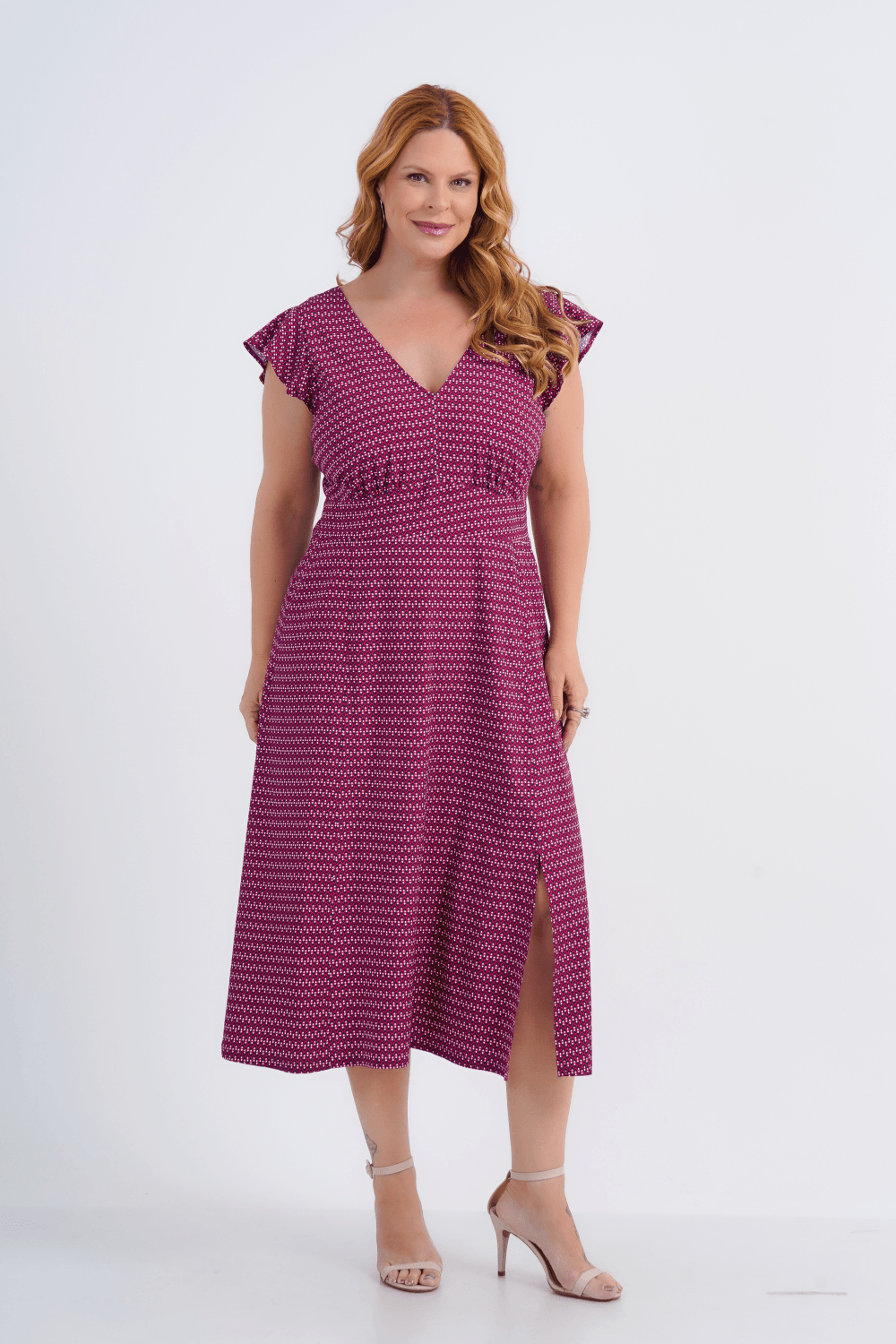 VESTIDO FEMININO MIDI PETÚNIA