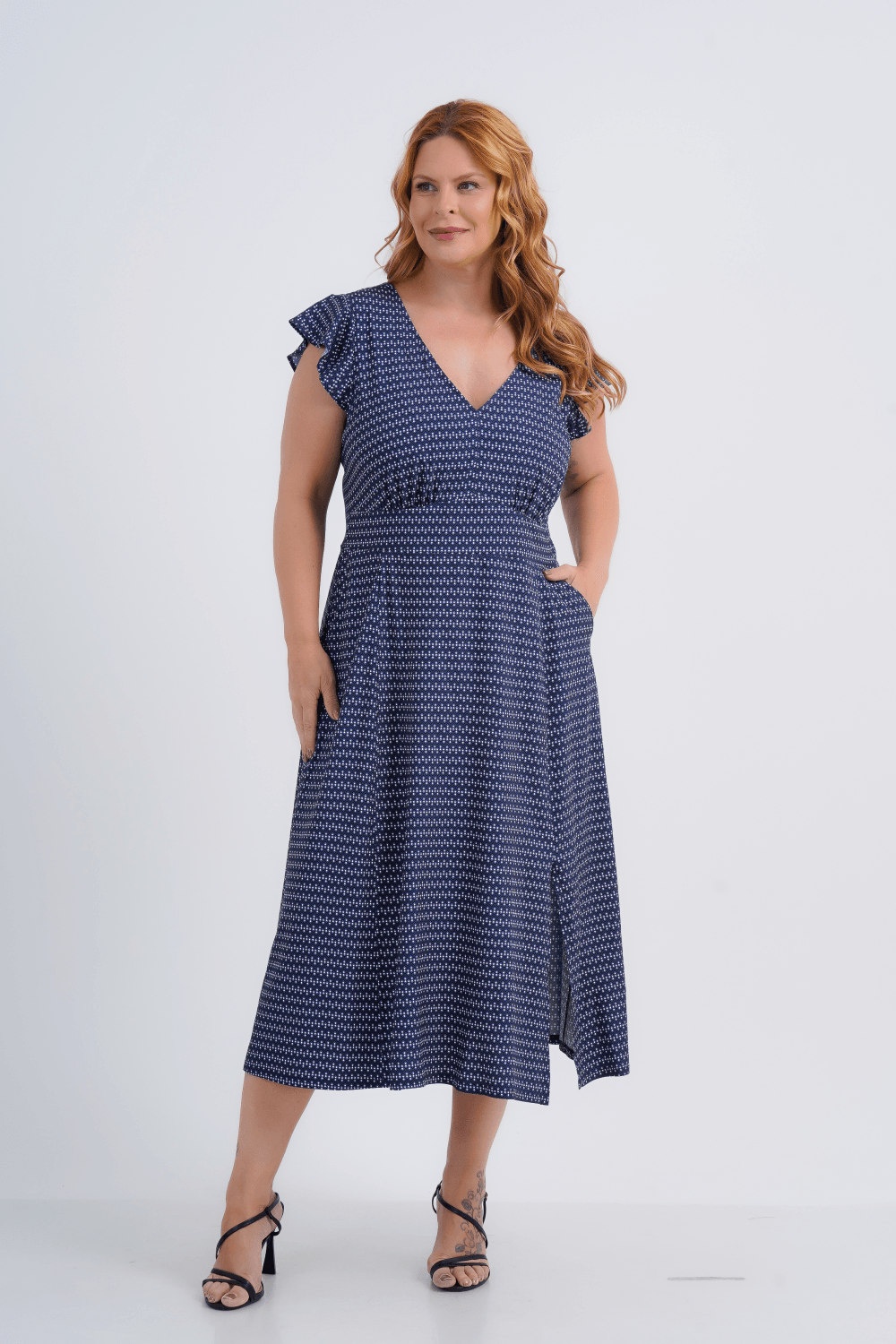 VESTIDO FEMININO MIDI PETÚNIA