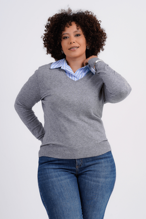 BLUSA TRICOT FEMININO MANGA LONGA FRANCINE