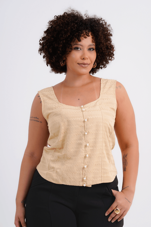 REGATA CORSELET FEMININO TEXTURIZADA ANISE