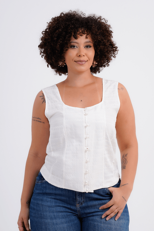 REGATA CORSELET FEMININO TEXTURIZADA ANISE