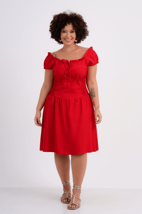 VESTIDO FEMININO MÉDIO ALFAIATARIA AMY