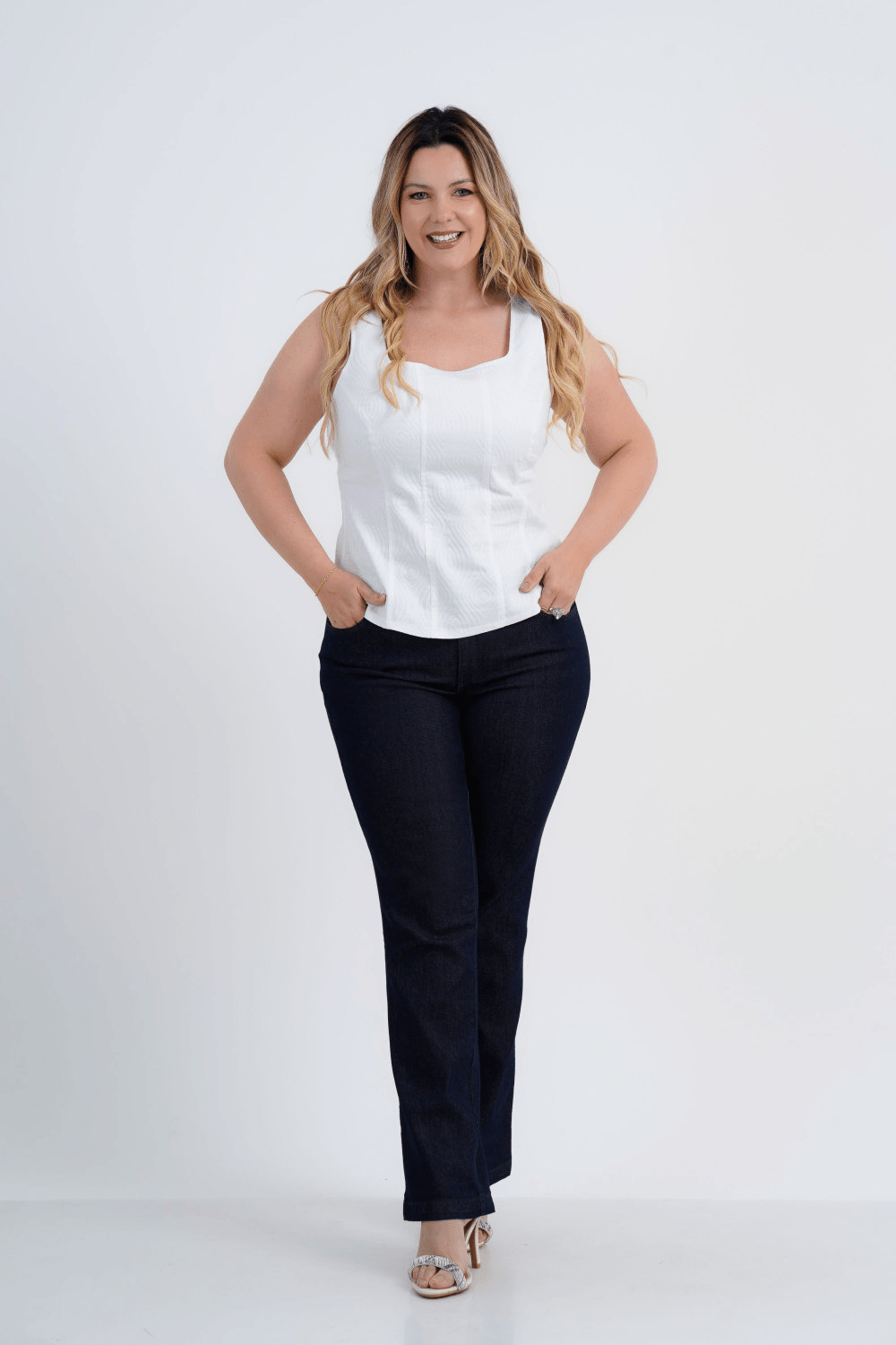 REGATA FEMININO CORSELET TEXTURIZADA SCENE