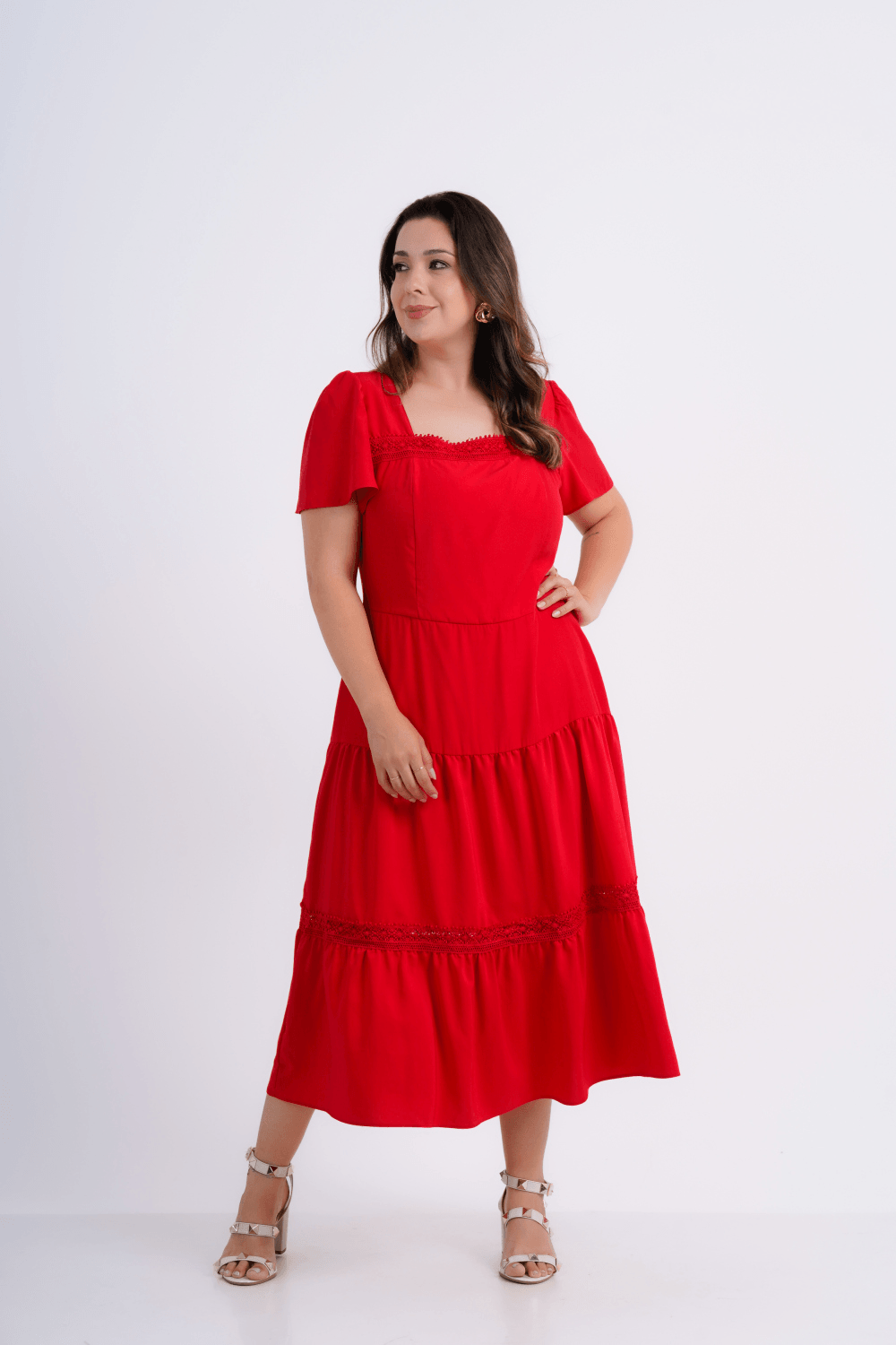 VESTIDO FEMININO MIDI VIVIENNE